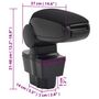 Voir la diapositive 6 : VIDAXL Accoudoir de voiture noir 12x37x(31-48) cm ABS