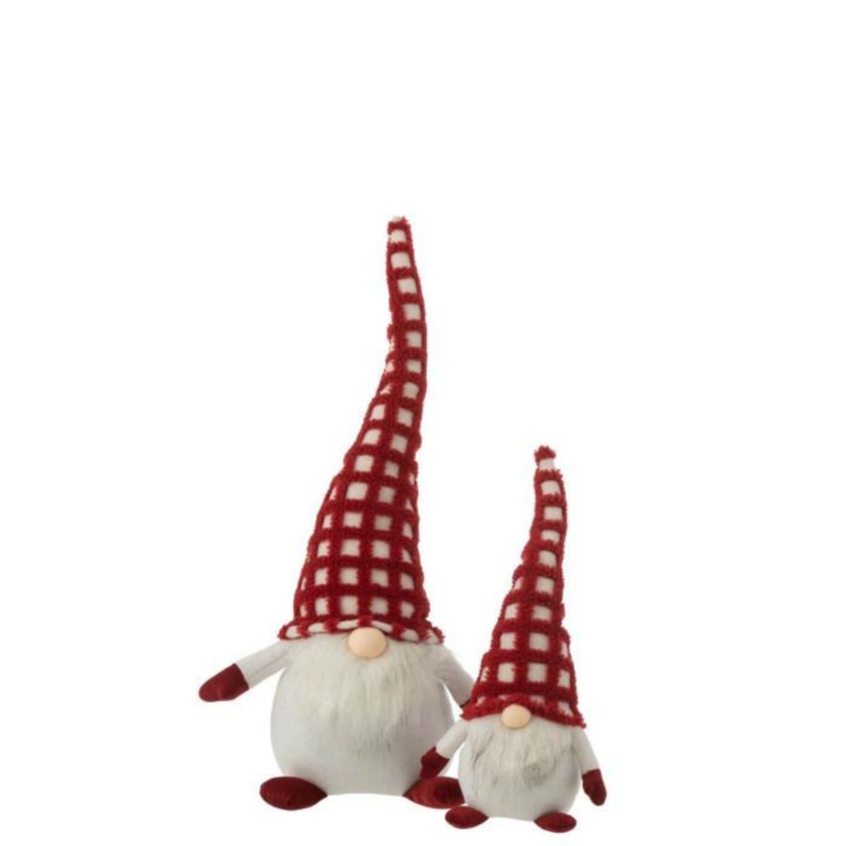 Paris Prix Statue Déco Lutin  Chapeau à Carreaux  63cm Rouge