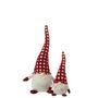 Voir la diapositive 2 : Paris Prix Statue Déco Lutin  Chapeau à Carreaux  63cm Rouge