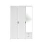 Voir la diapositive 4 : Armoire 3 portes 2 tiroirs 1 miroir L120cm DAISY