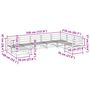 Voir la diapositive 6 : VIDAXL Salon de jardin 8 pcs bois de pin impregne
