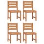Voir la diapositive 2 : VIDAXL Chaises de jardin lot de 4 Bois de teck solide