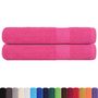 Voir la diapositive 2 : VIDAXL Serviettes de sauna 2 pcs rose 80x200 cm 360 g m² 100% coton