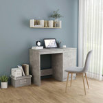 VIDAXL Bureau Gris beton 100x50x76 cm Bois d'ingenierie