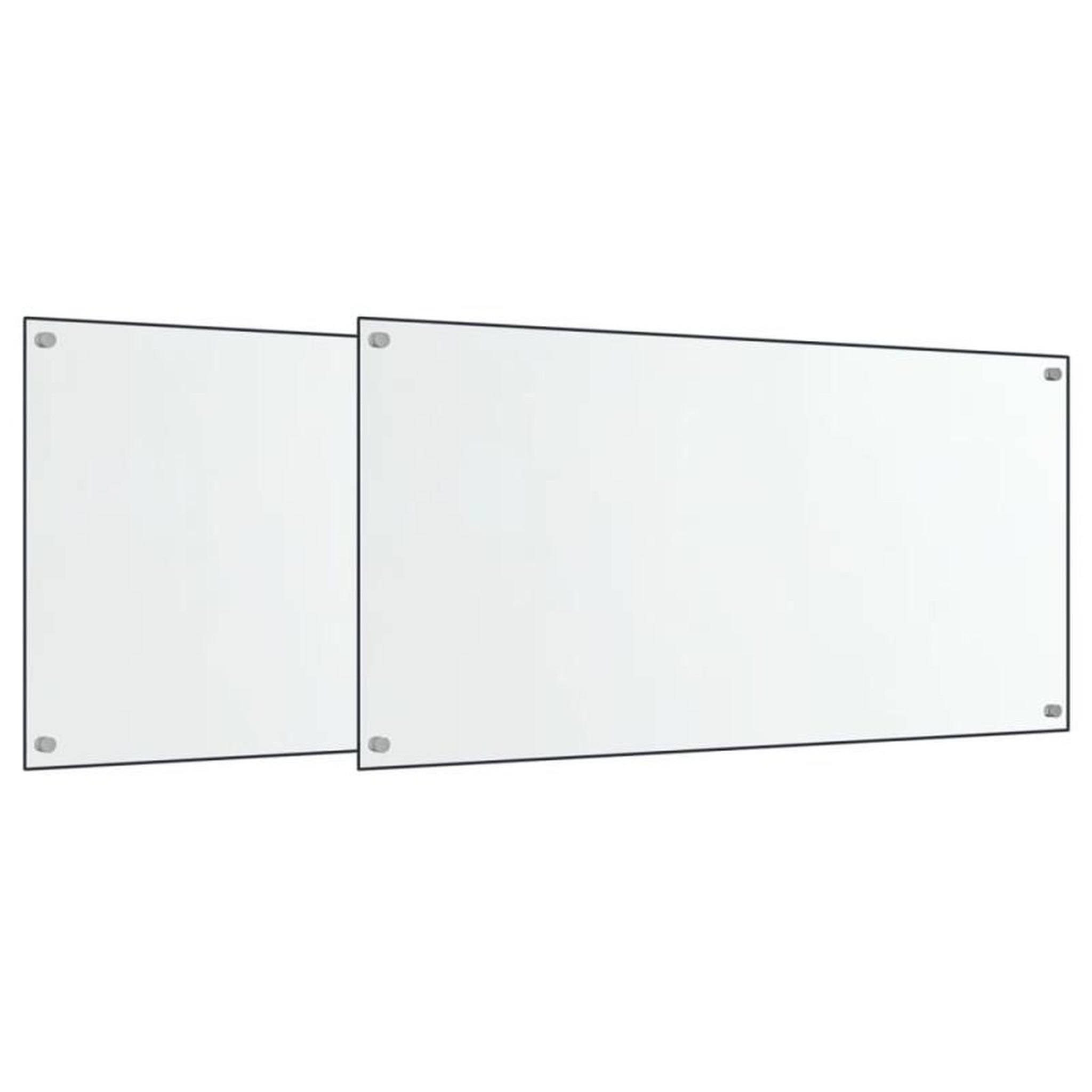 Voir la diapositive 2 : VIDAXL Dosserets de cuisine 2 pcs transparent 80x40 cm verre trempé