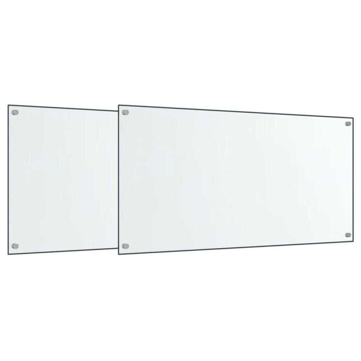 VIDAXL Dosserets de cuisine 2 pcs transparent 80x40 cm verre trempé