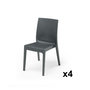 Voir la diapositive 2 : ARETA Lot de 4 chaises de jardin - Gris anthracite - SELENE