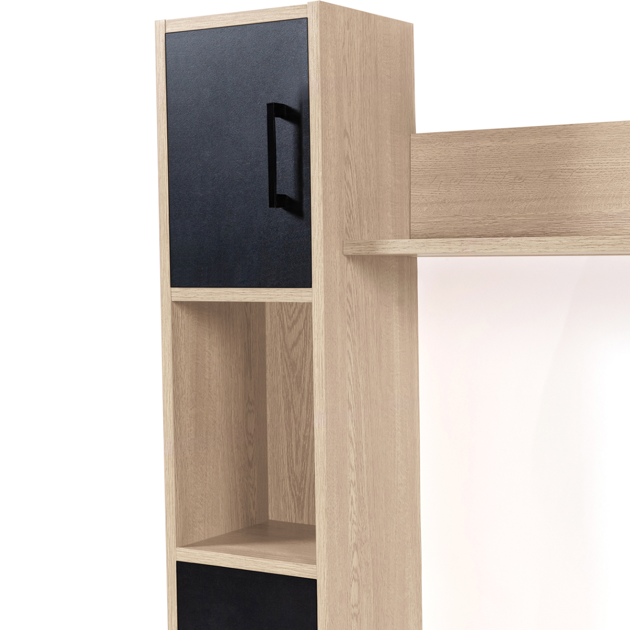 Voir la diapositive 5 : ID MARKET Ensemble meuble tv 180 cm et étagères houston bois et noir