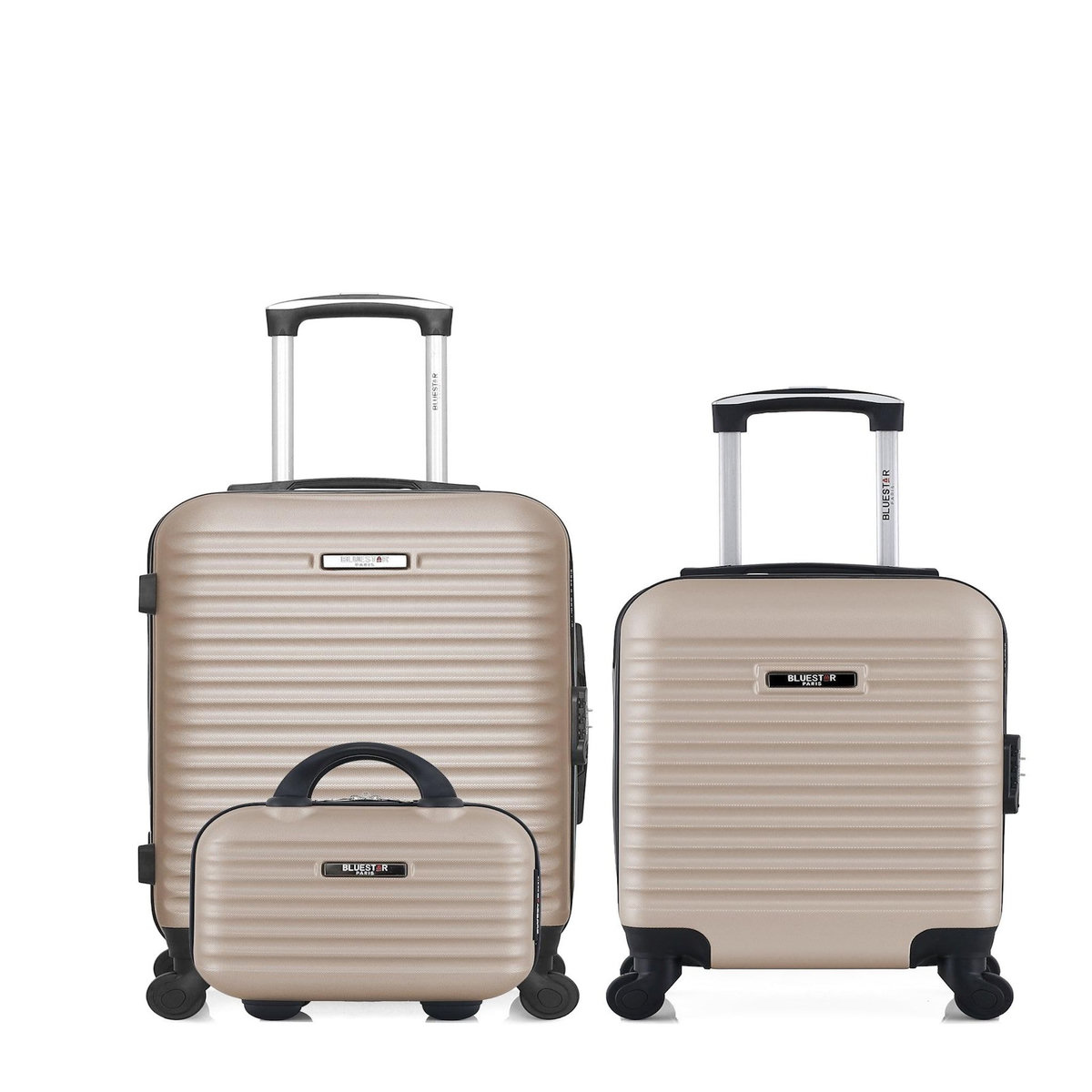 BLUESTAR Lot de 3 - Valises cabine, cabine XXS et vanity BRAZILIA