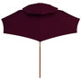Voir la diapositive 3 : VIDAXL Parasol a deux etages avec mat en bois rouge bordeaux 270 cm