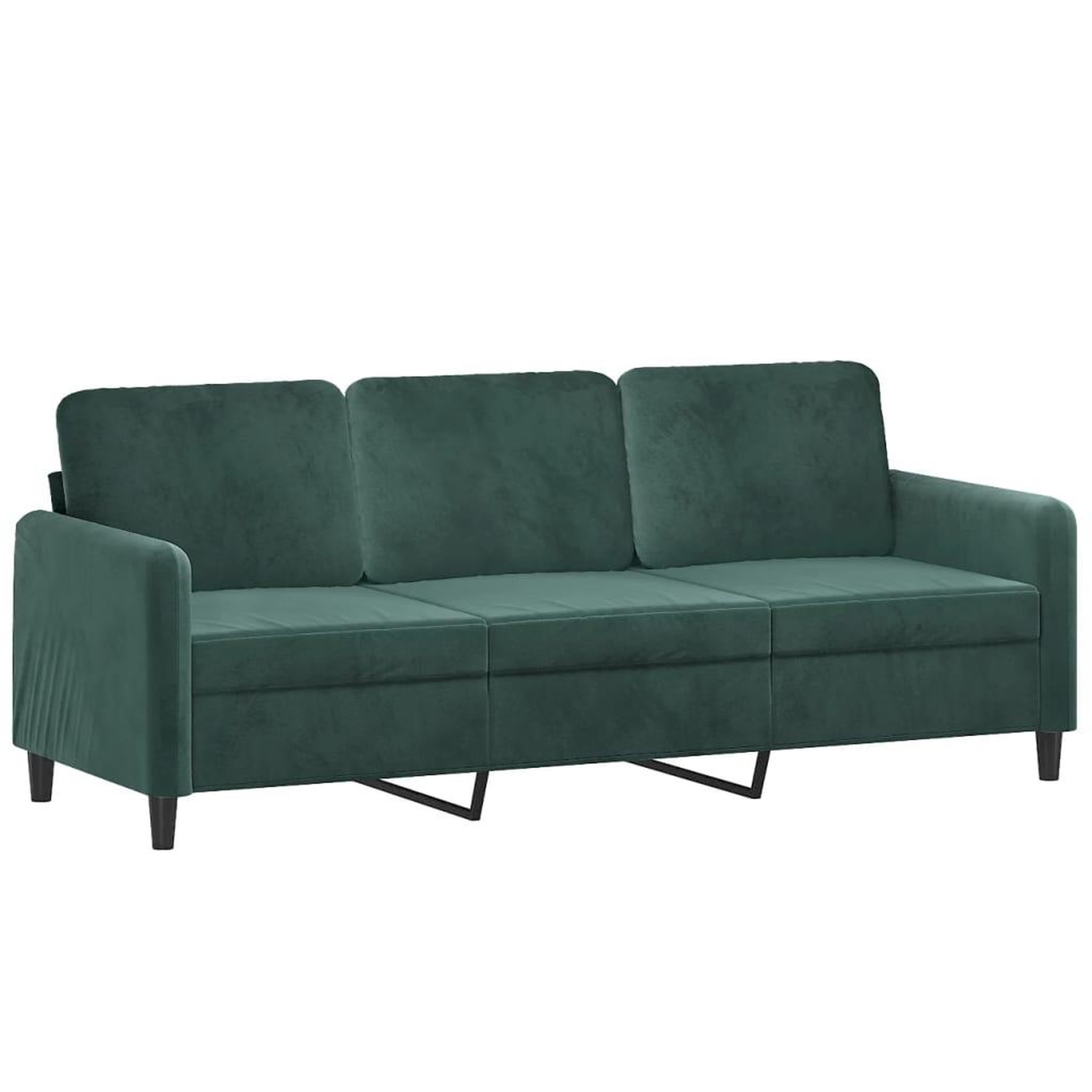 Voir la diapositive 5 : VIDAXL Ensemble de canapes 3 pcs vert fonce velours