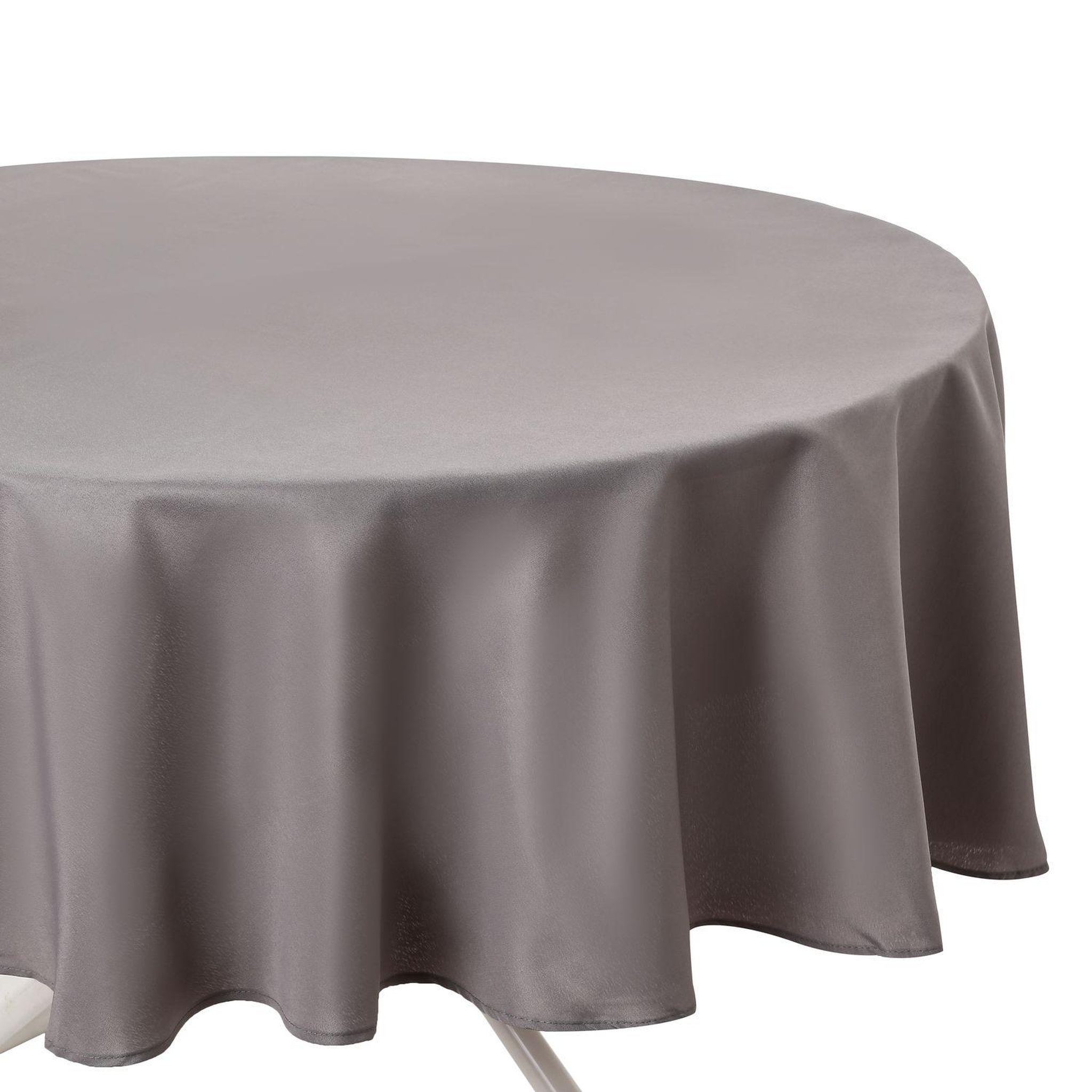 ATMOSPHERA Nappe anti-taches ronde Ophy. Coloris disponibles : Gris, Rouge