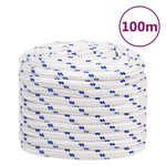 VIDAXL Corde de bateau Blanc 20 mm 100 m Polypropylene