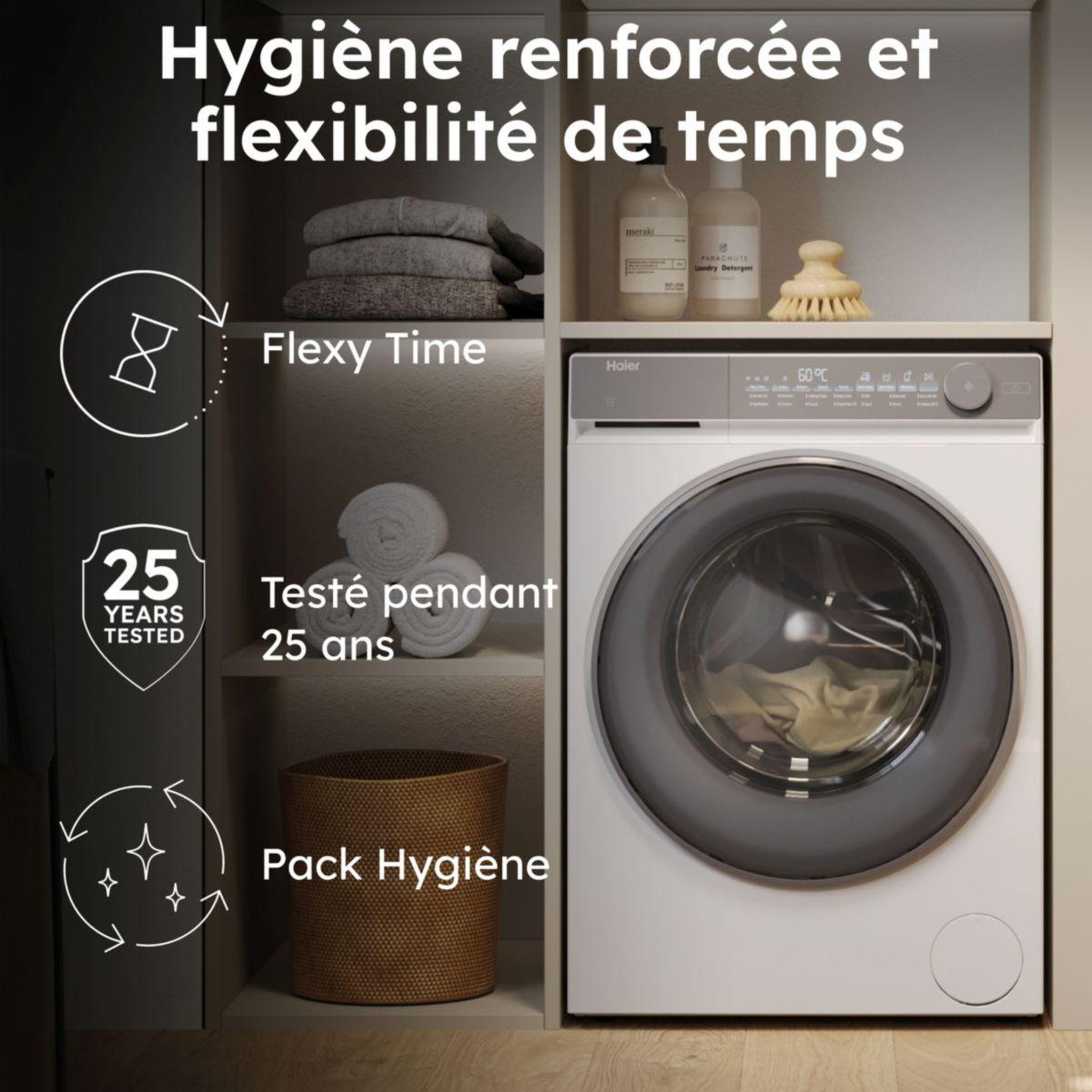 Voir la diapositive 3 : HAIER Lave linge hublot hw100-b14367u-fr
