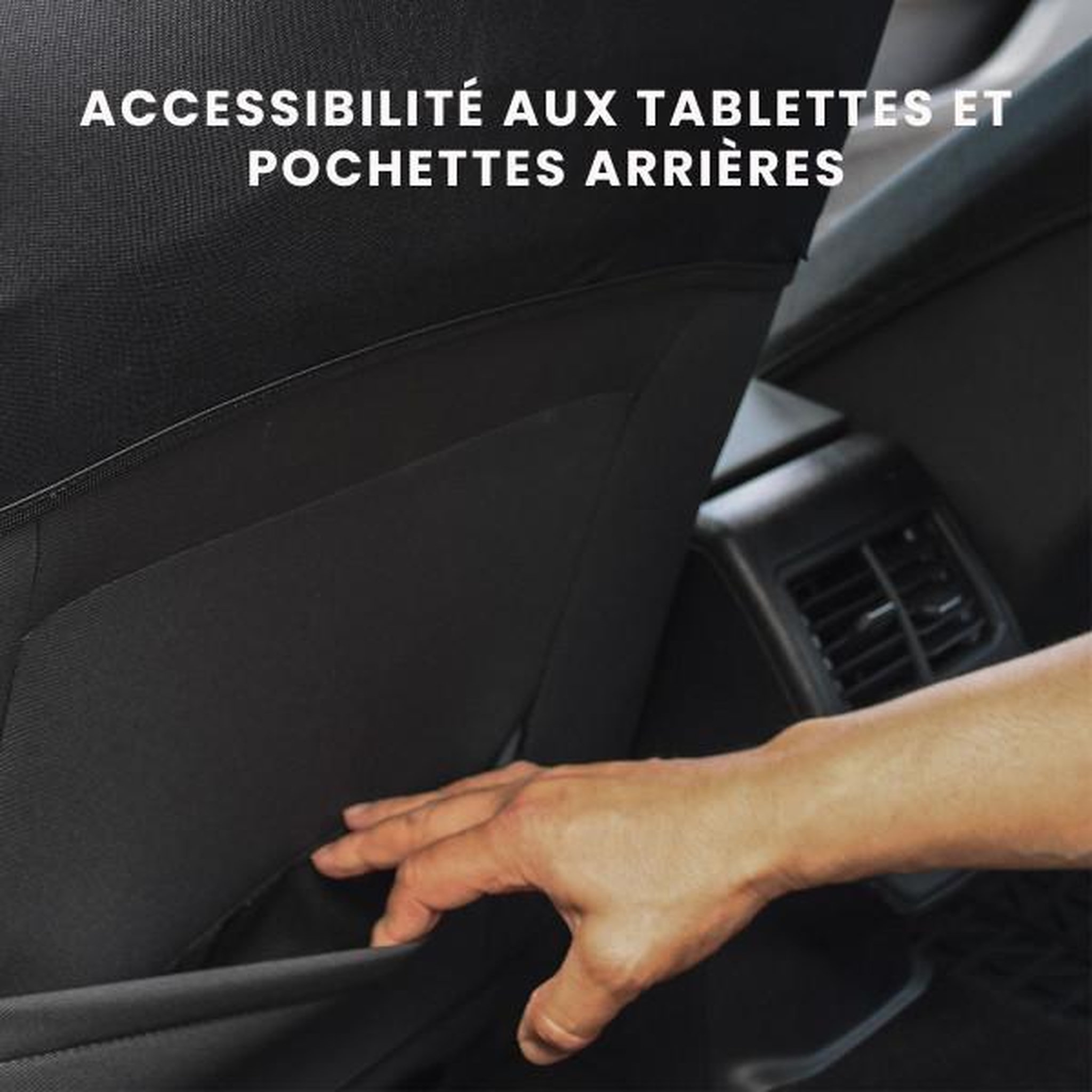 Voir la diapositive 5 : Housses auto - XLCOVER - Non fractionnable - Compatible Airbags - Housses sieges avant, appuis-tete et banquette arriere