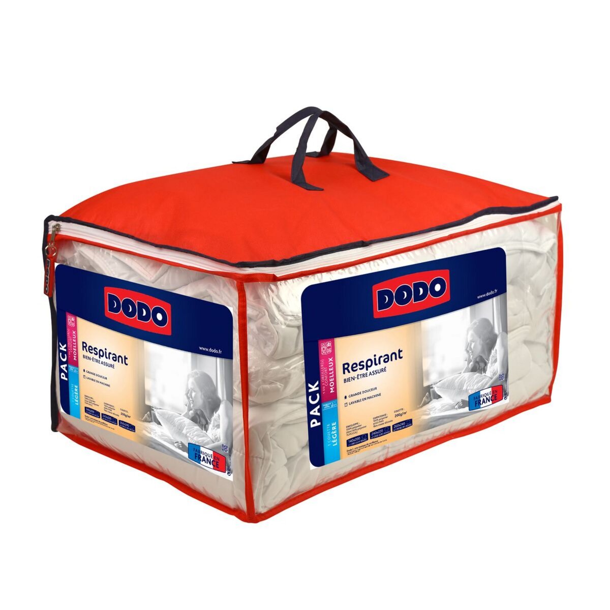 DODO Pack DODO couette légère 200 g/m²+ oreiller(s) moelleux RESPIRANT 