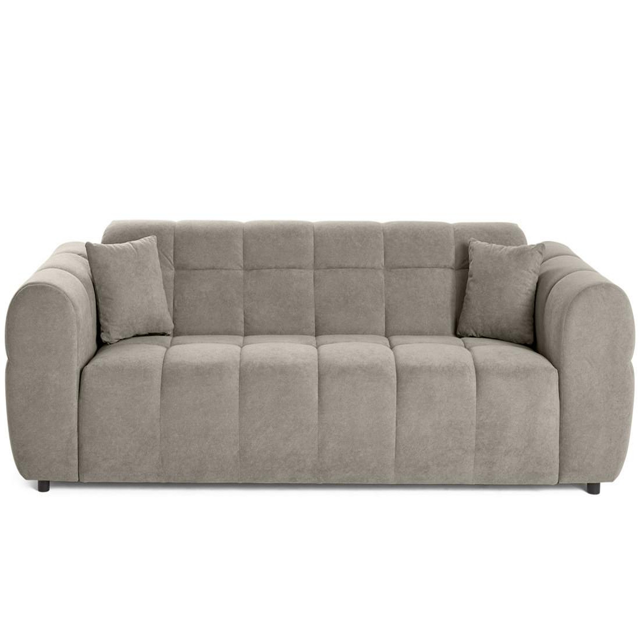 Voir la diapositive 1 : BEST MOBILIER Ray - canapé droit 3 places en tissu texturé