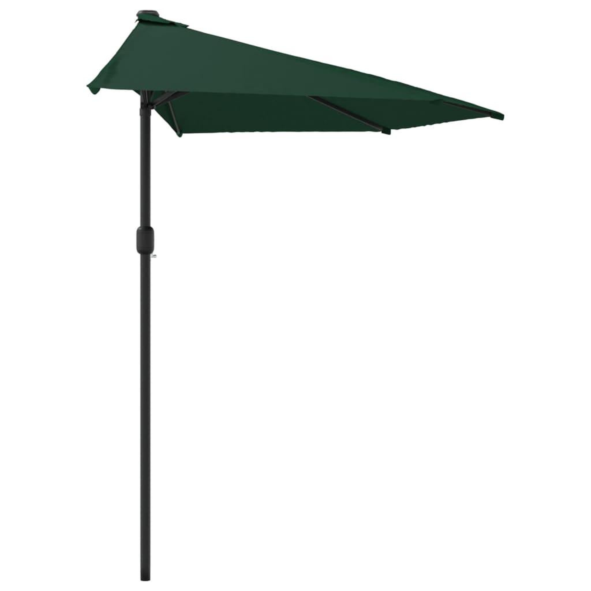 Voir la diapositive 4 : VIDAXL Parasol de balcon avec mat en aluminium Vert 300x155 cm Demi