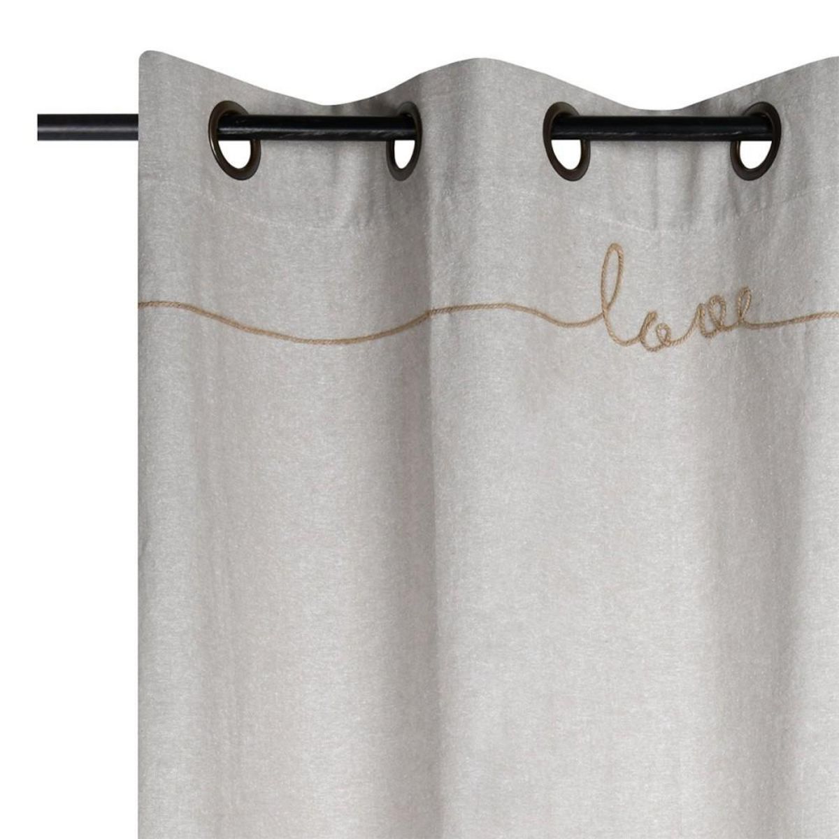 Lovely Casa Rideau à œillets 140x260 cm Imagine coton