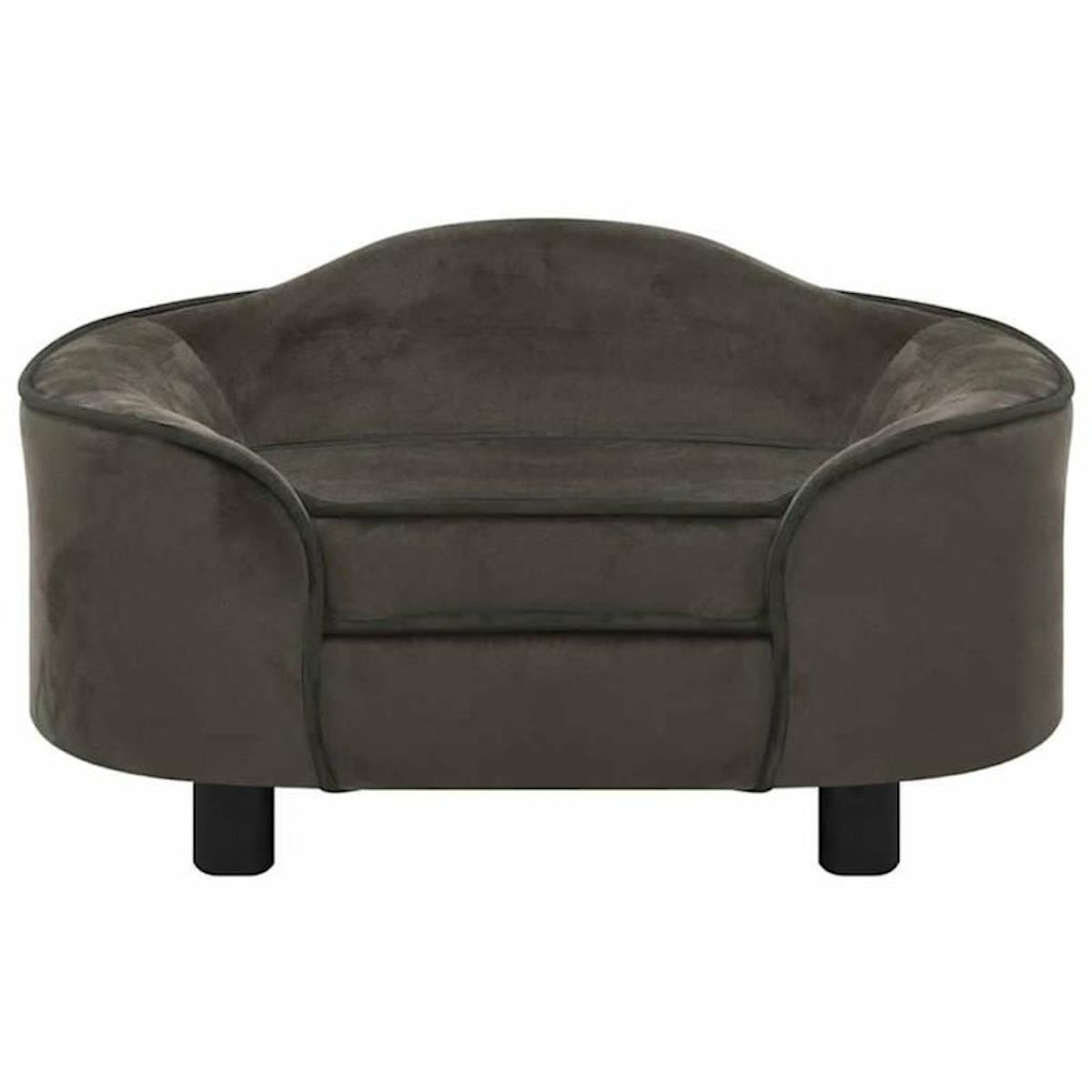 VIDAXL Canapé pour chien Gris foncé 67x47x36 cm Peluche