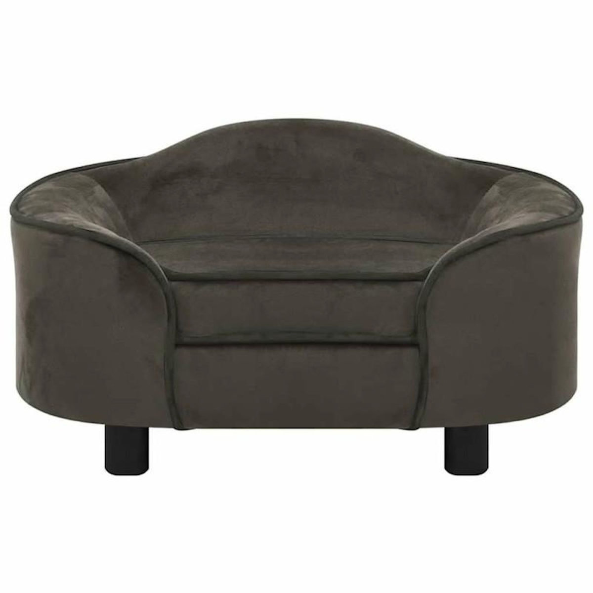 VIDAXL Canapé pour chien Gris foncé 67x47x36 cm Peluche