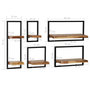 Voir la diapositive 6 : VIDAXL Set d'etageres murales 5 pcs Bois d'acacia massif et acier