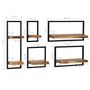 Voir la diapositive 6 : VIDAXL Set d'etageres murales 5 pcs Bois d'acacia massif et acier