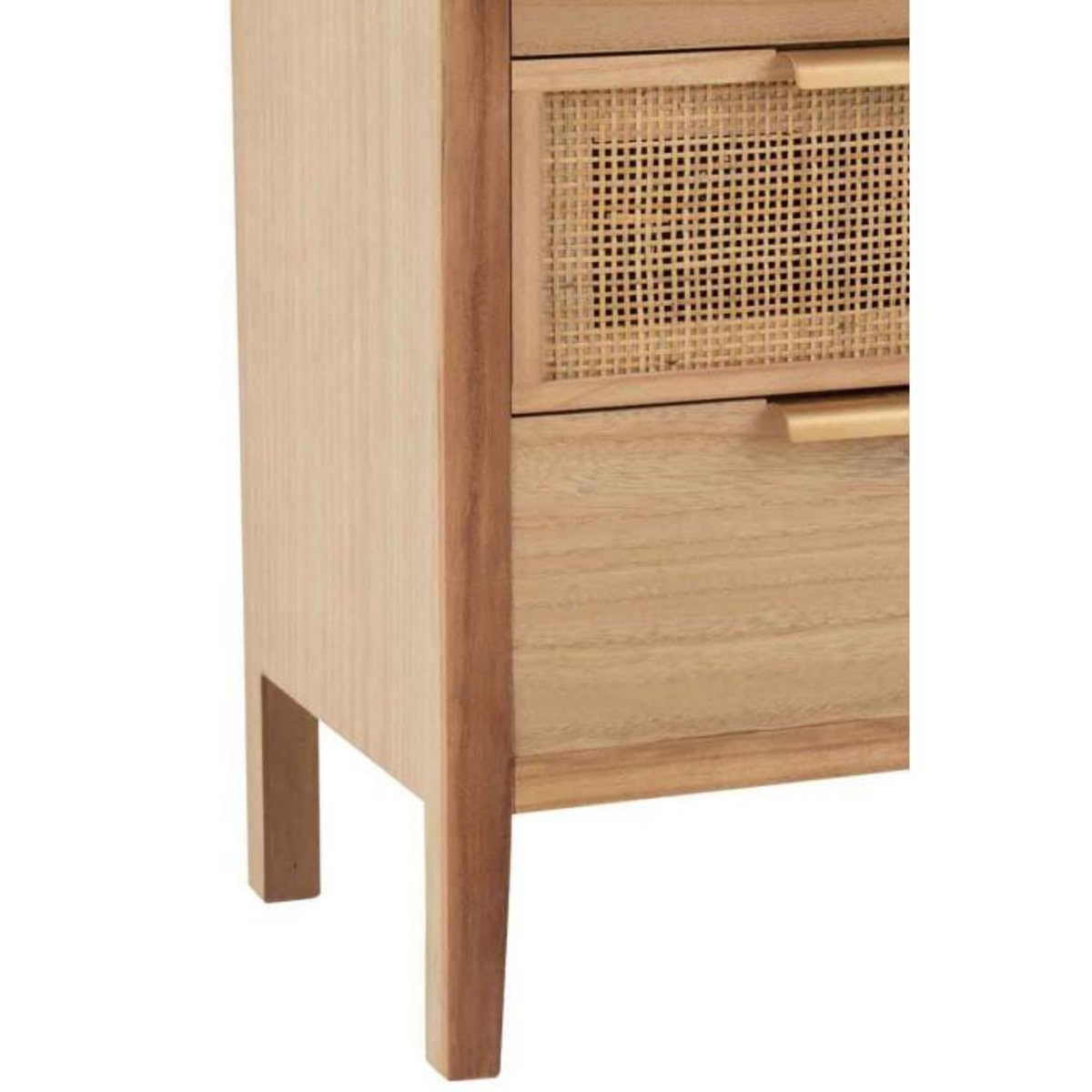 Paris Prix Buffet 3 Tiroirs en Bois  Nivelo  62cm Naturel