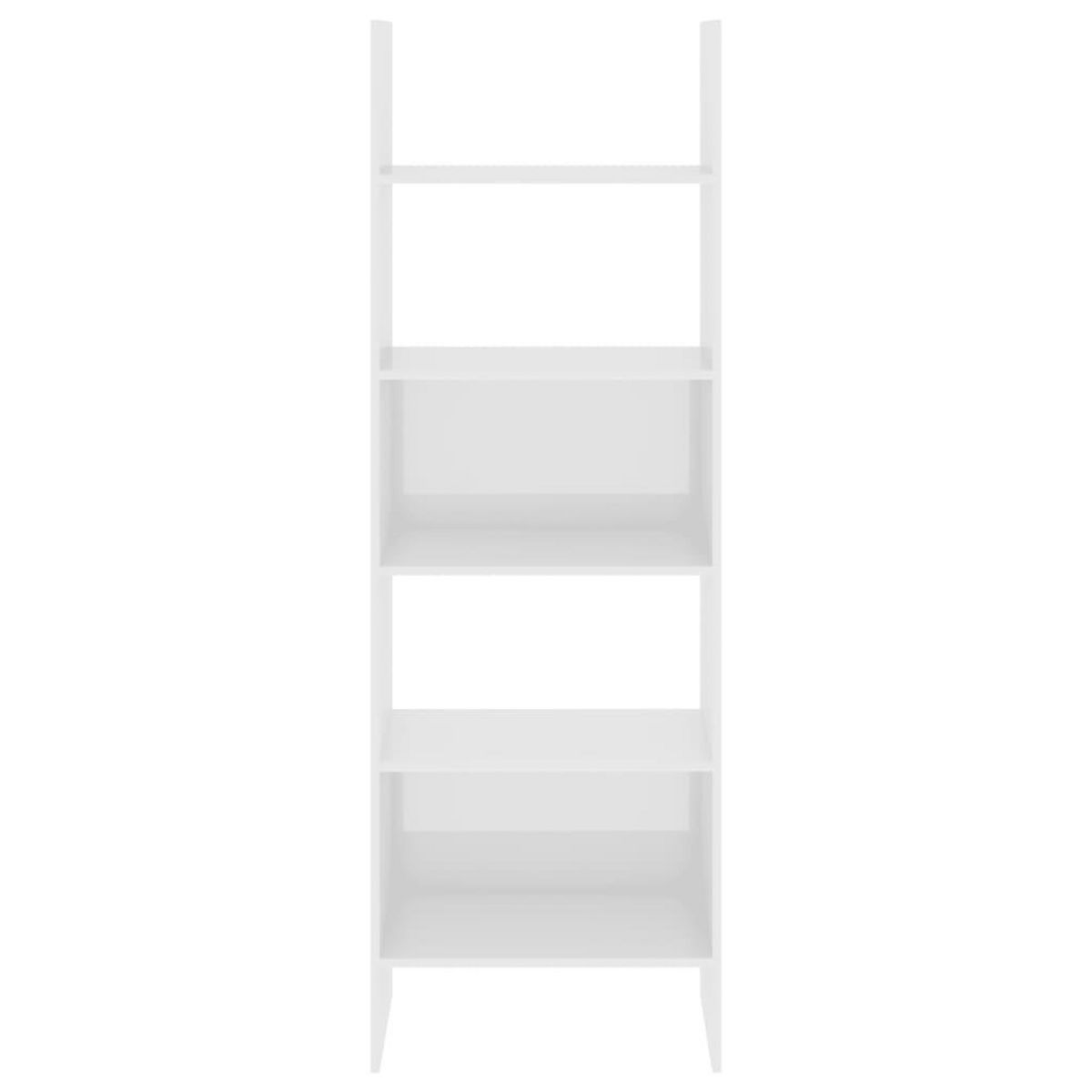 VIDAXL Bibliotheque Blanc brillant 60x35x180 cm Bois d'ingenierie