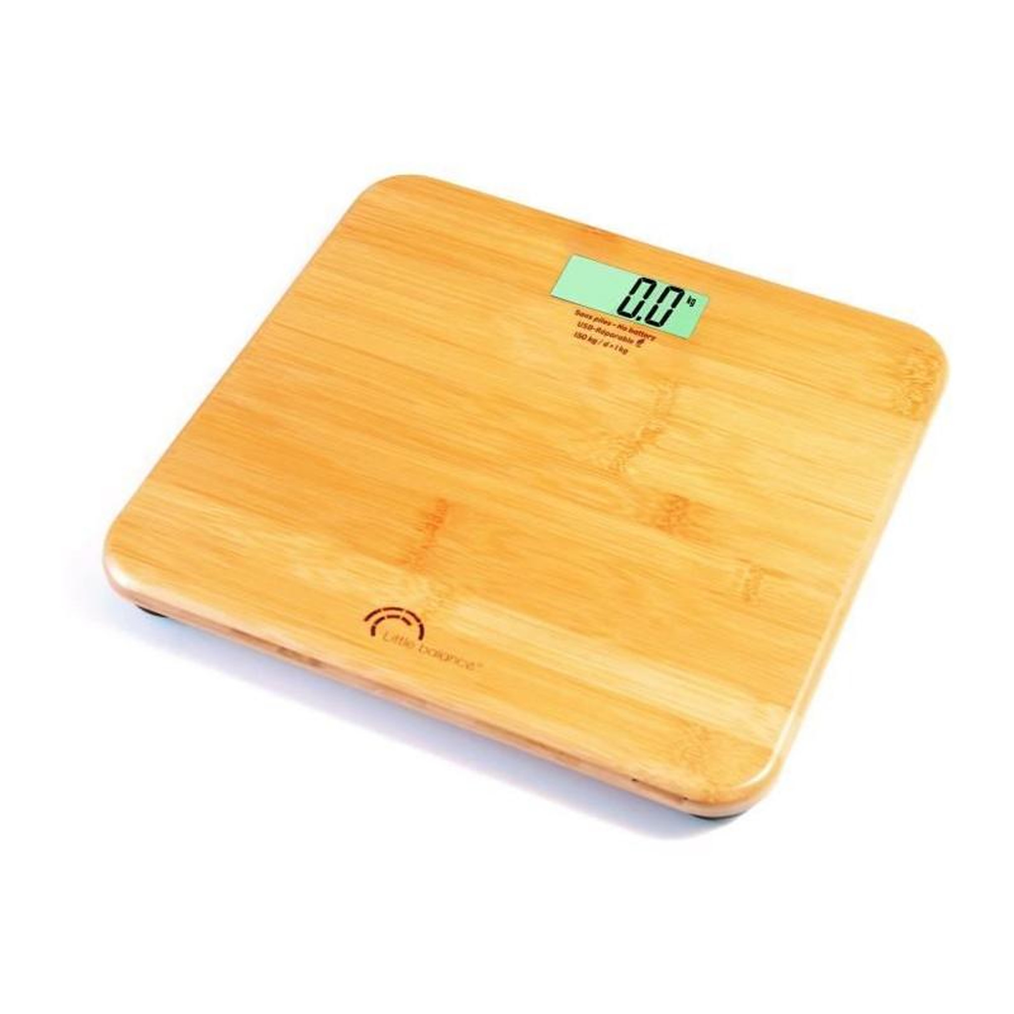 Voir la diapositive 3 : LITTLE BALANCE Pese-personne - LITTLE BALANCE - 8745 - USB-réparable - 150 kg / 100 g - My bamboo