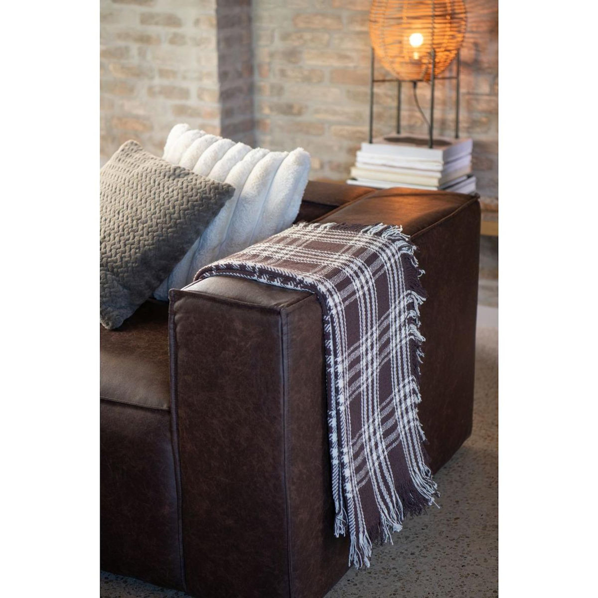 Paris Prix Plaid à Carreaux  Chalet  130x180cm Marron