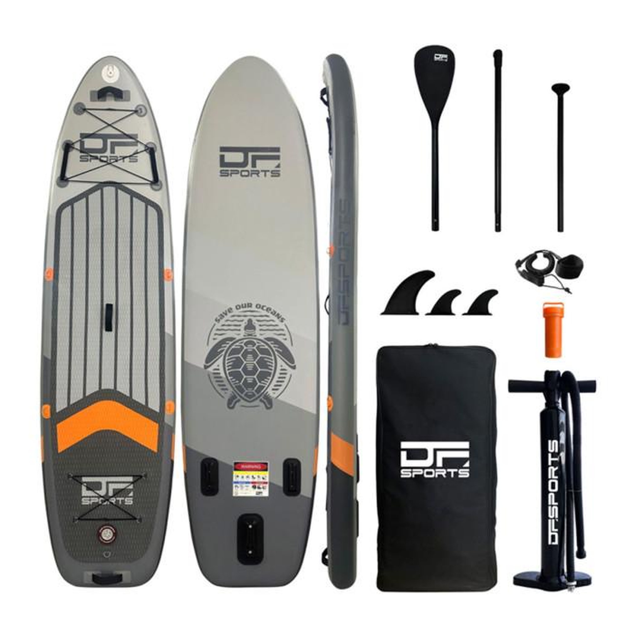 Paris Prix Paddle Gonflable Avec Accessoires  Polynésie  320cm Gris