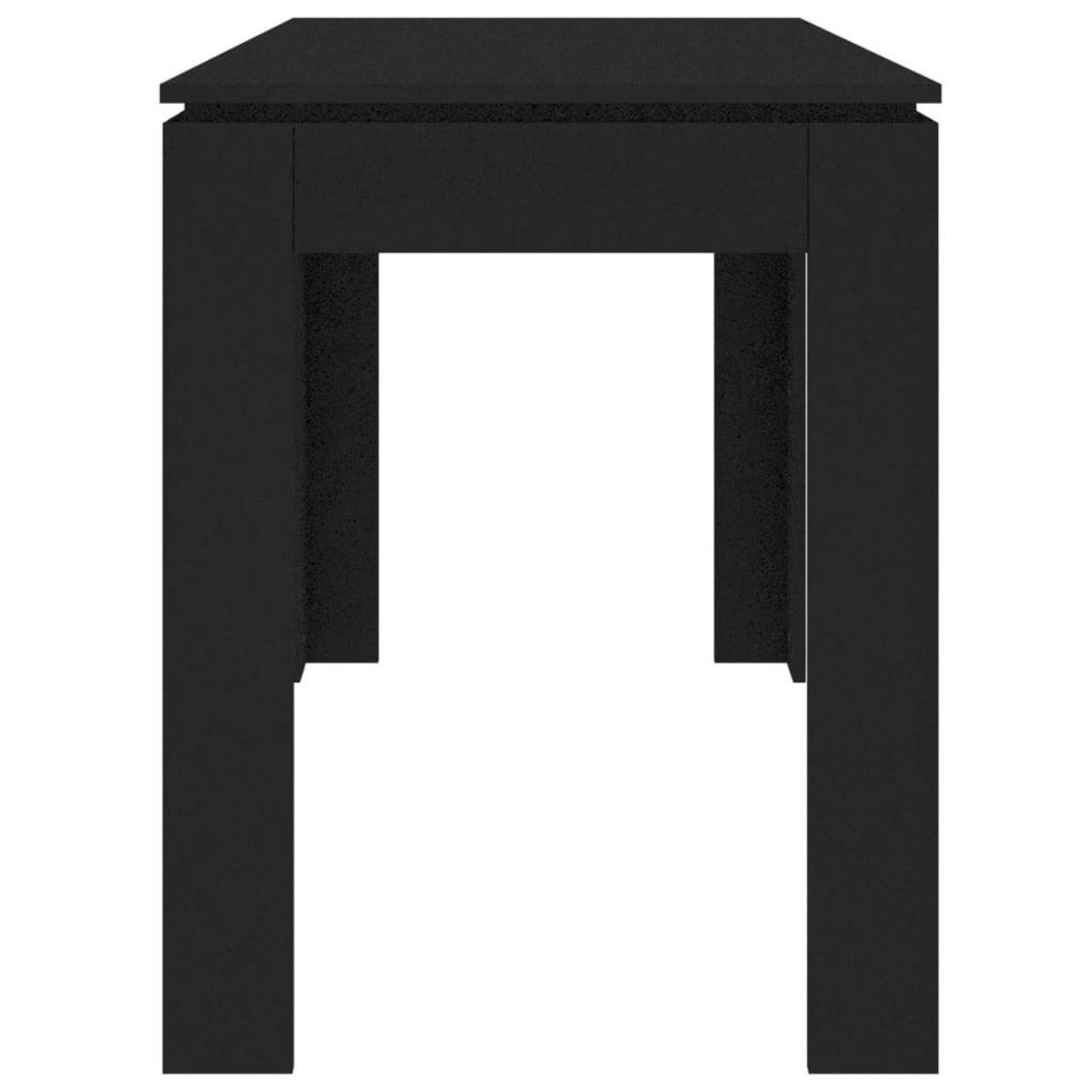 VIDAXL Table a manger Noir 120x60x76 cm Bois d'ingenierie