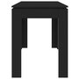 Voir la diapositive 5 : VIDAXL Table a manger Noir 120x60x76 cm Bois d'ingenierie