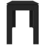 Voir la diapositive 5 : VIDAXL Table a manger Noir 120x60x76 cm Bois d'ingenierie