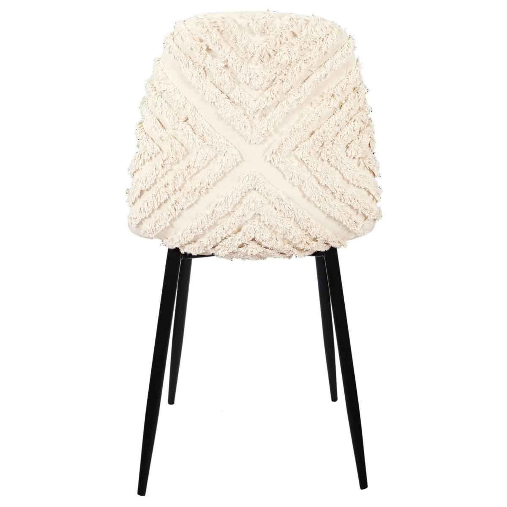 Voir la diapositive 6 : The Home Deco Factory Lot de 4 chaises design  mora  86cm beige & noir