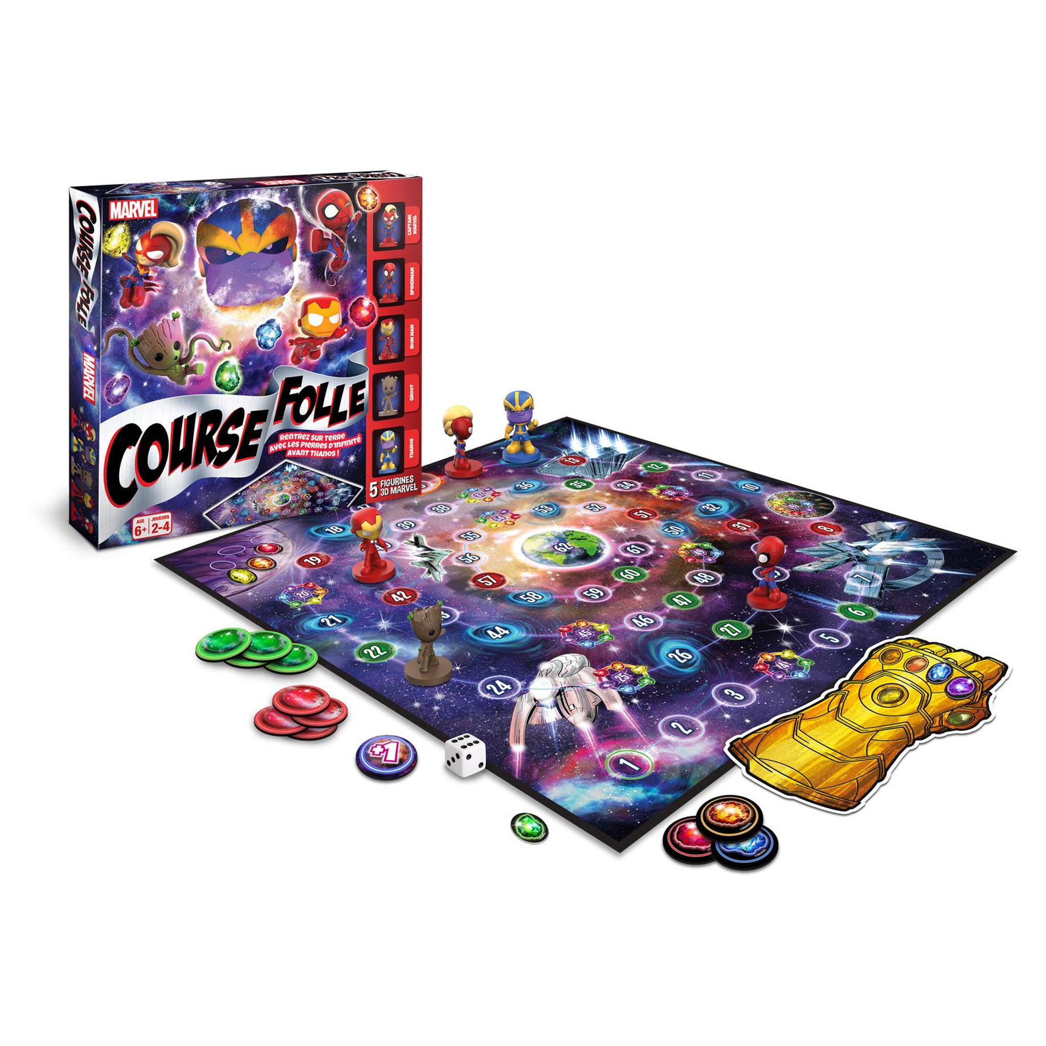 Voir la diapositive 2 : CARTAMUNDI Jeu Avengers Course Folle 