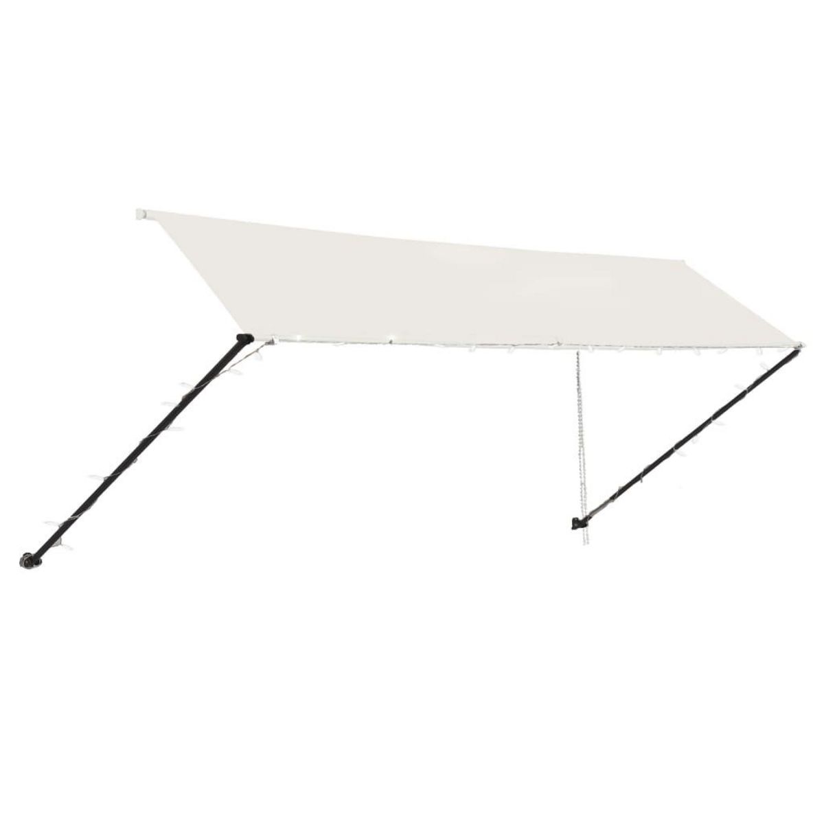 VIDAXL Auvent retractable avec LED 400x150 cm Creme