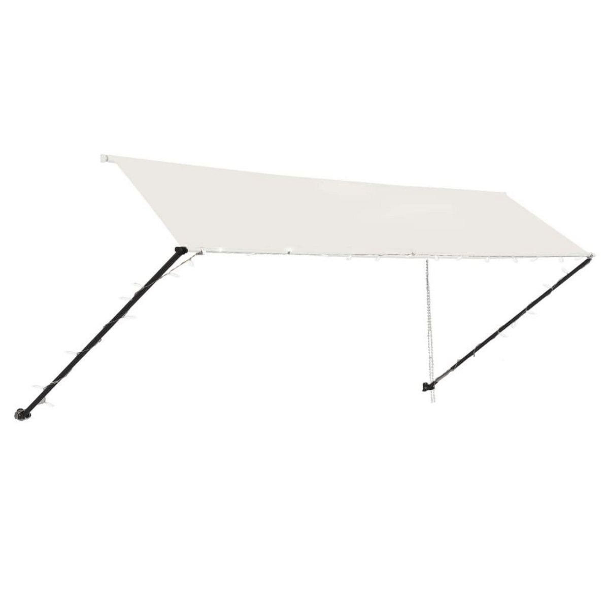 VIDAXL Auvent retractable avec LED 400x150 cm Creme