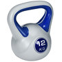 Voir la diapositive 1 : HOMCOM Kettlebell 12 Kg - haltère boule - poignée ergonomique - PU gris bleu