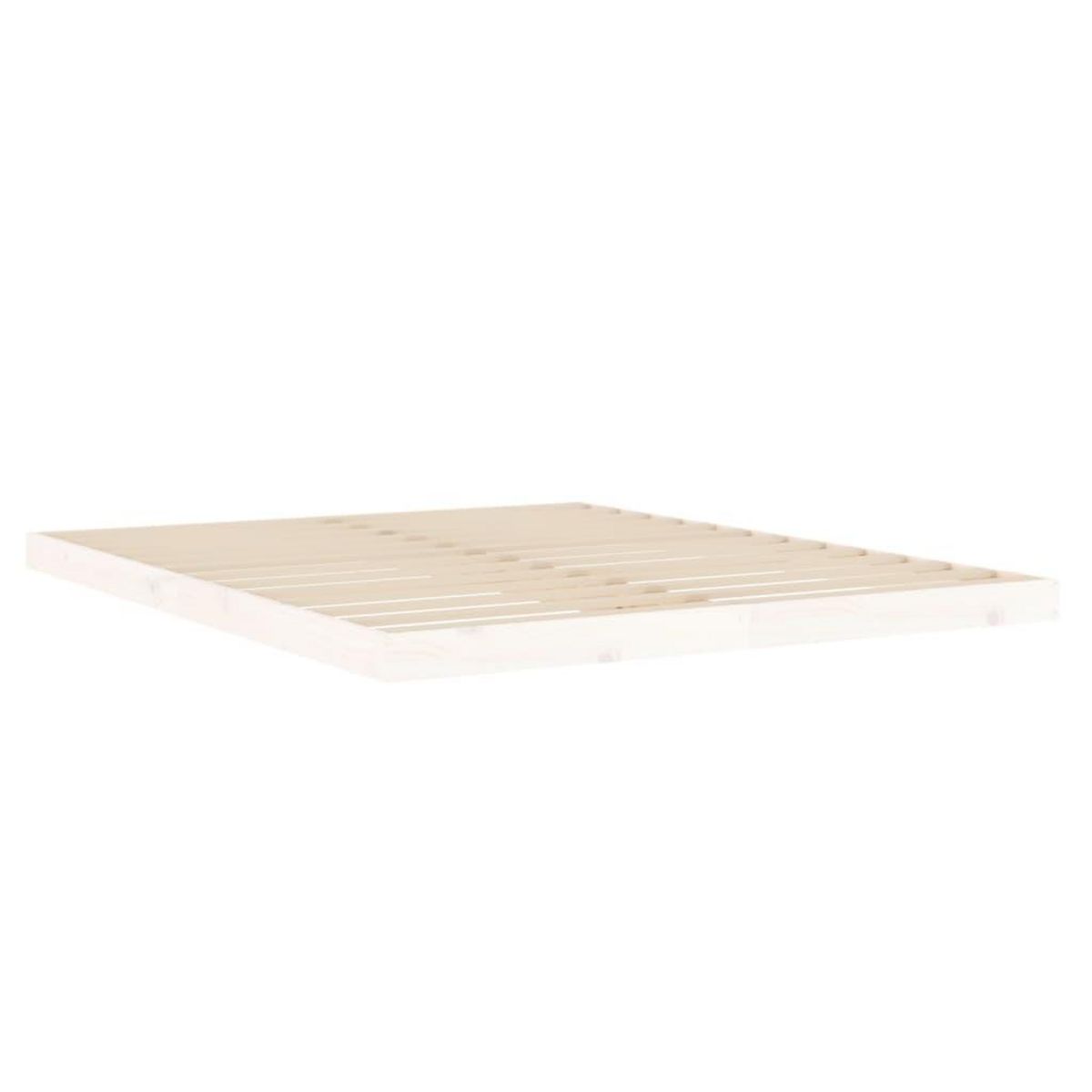 VIDAXL Cadre de lit sans matelas blanc 160x200 cm bois de pin massif
