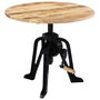 Voir la diapositive 2 : VIDAXL Table d'appoint 60x(46-63) cm Bois de manguier massif et fonte