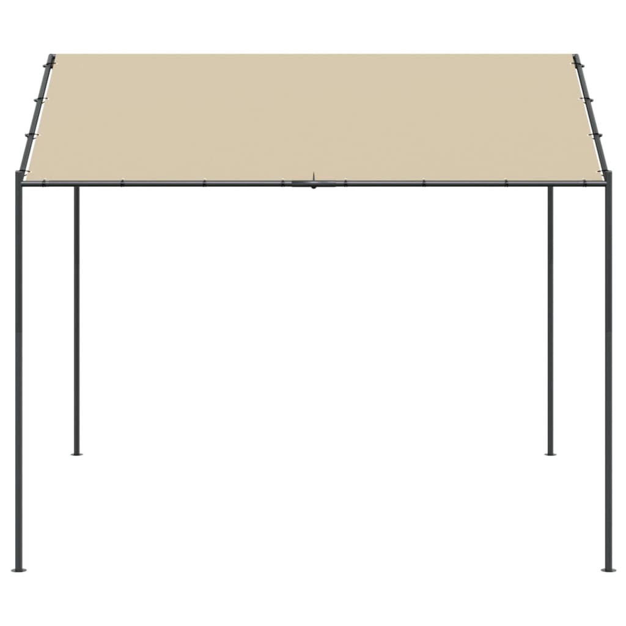 Voir la diapositive 3 : VIDAXL Tente a auvent beige 3x3 m acier et tissu