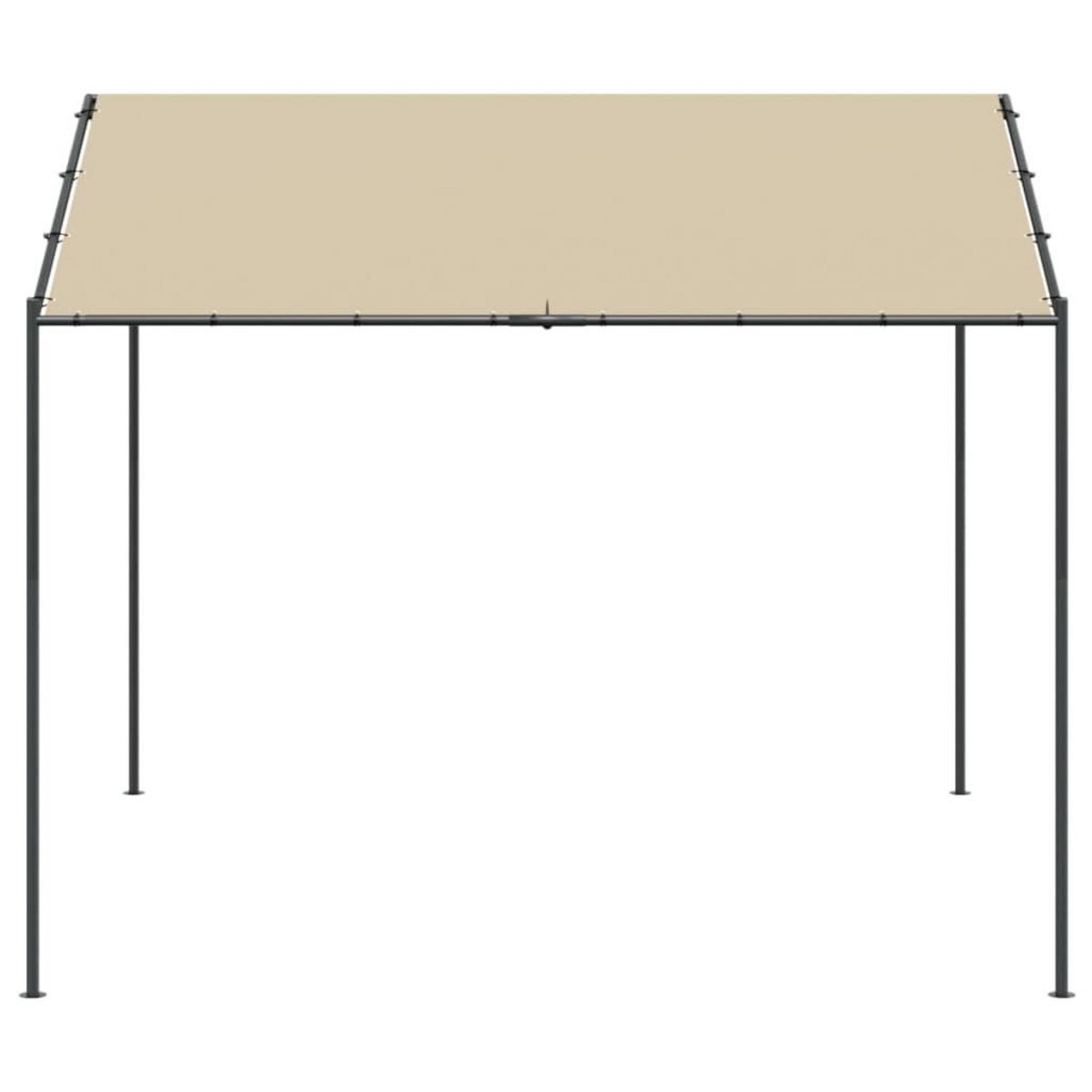 VIDAXL Tente a auvent beige 3x3 m acier et tissu