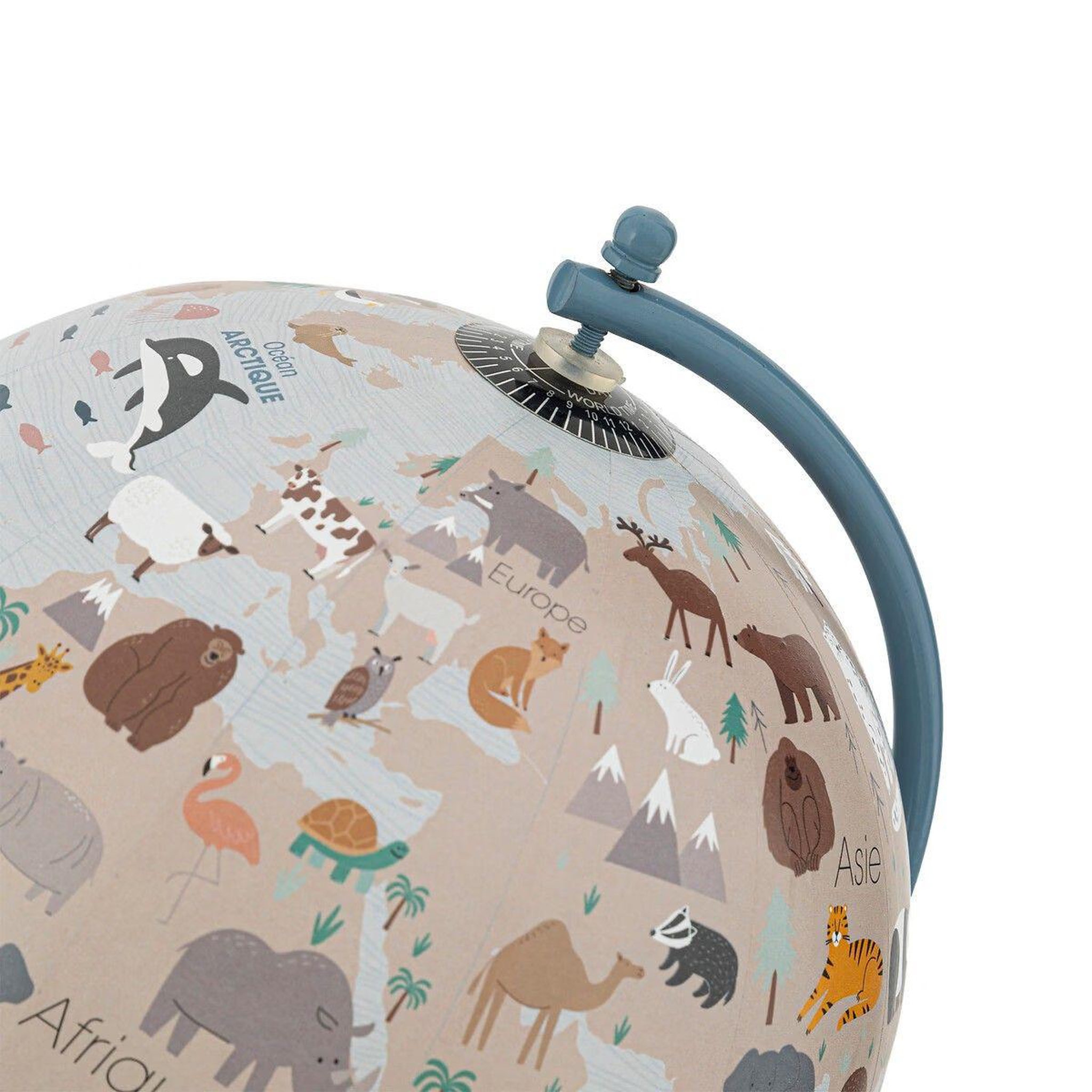 Voir la diapositive 2 : Atmosphera Kids Globe terrestre enfant  animaux  28cm bleu