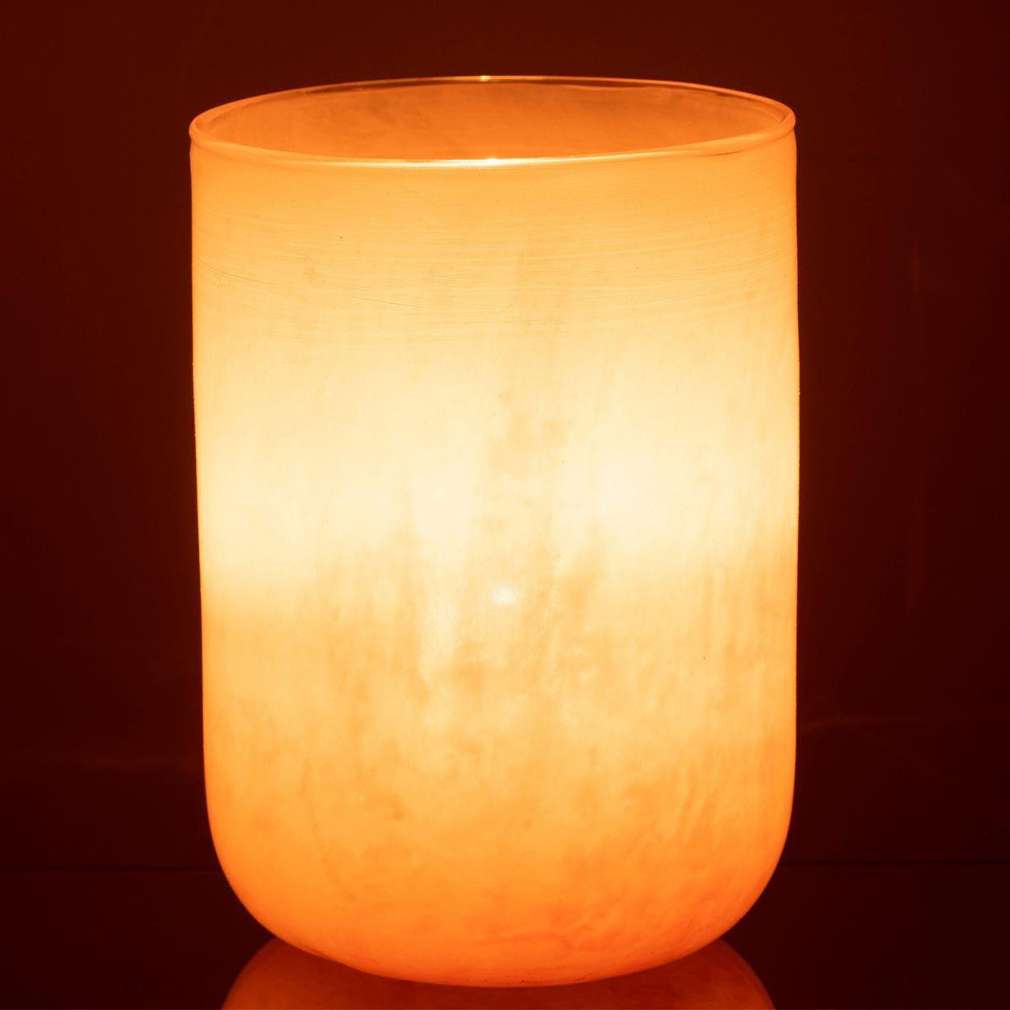 Voir la diapositive 3 : J-LINE Vase design en verre  corrie  23cm corail