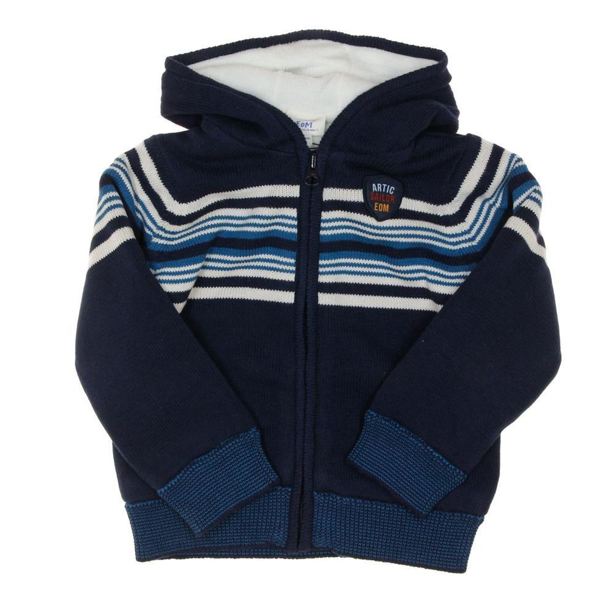 ELLE EST OU LA MER Gilet Zippé  Garçon EOM Vichalkid