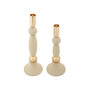 Voir la diapositive 3 : Paris Prix Lot de 2 Chandeliers  Strek  30cm Crème & Or