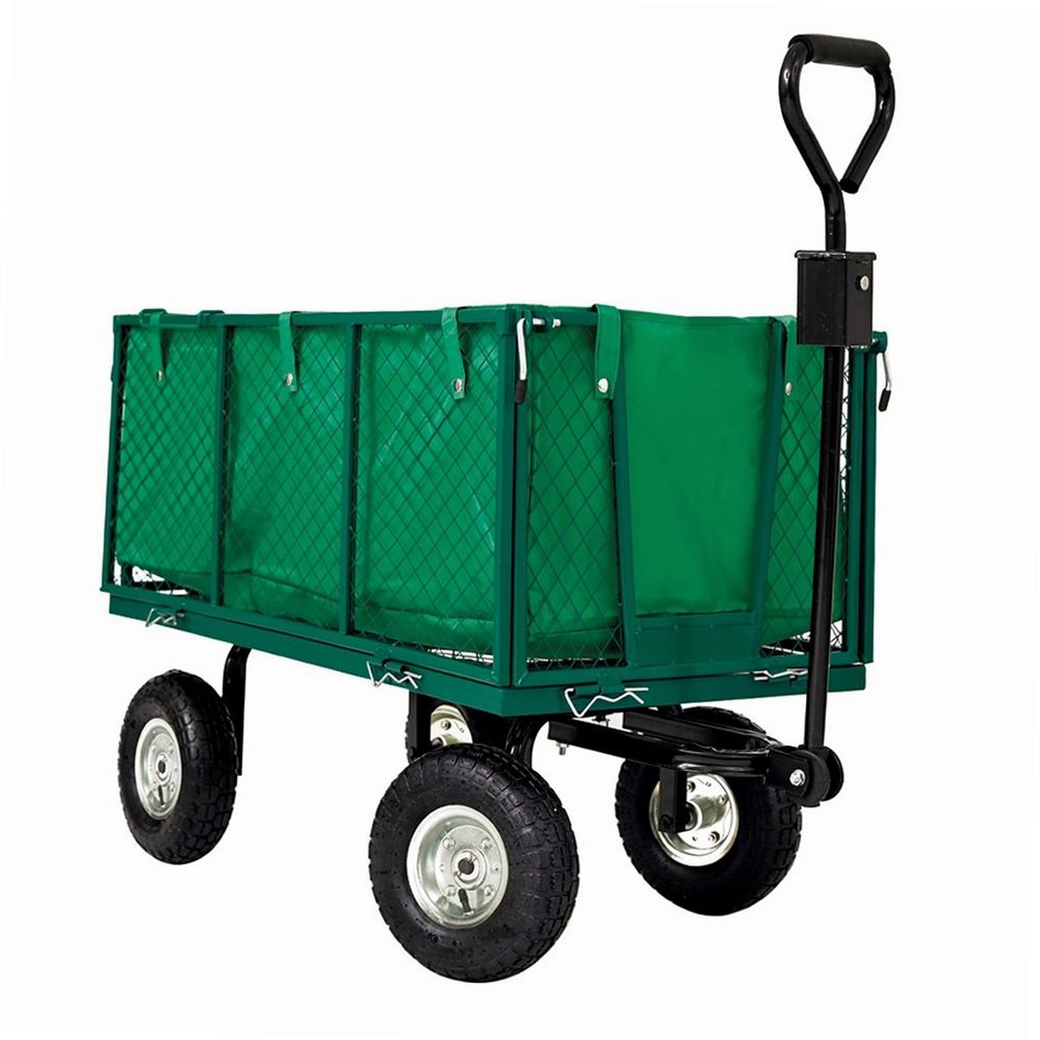 Voir la diapositive 5 : WERKAPRO Chariot remorque de jardin grillagé werka pro