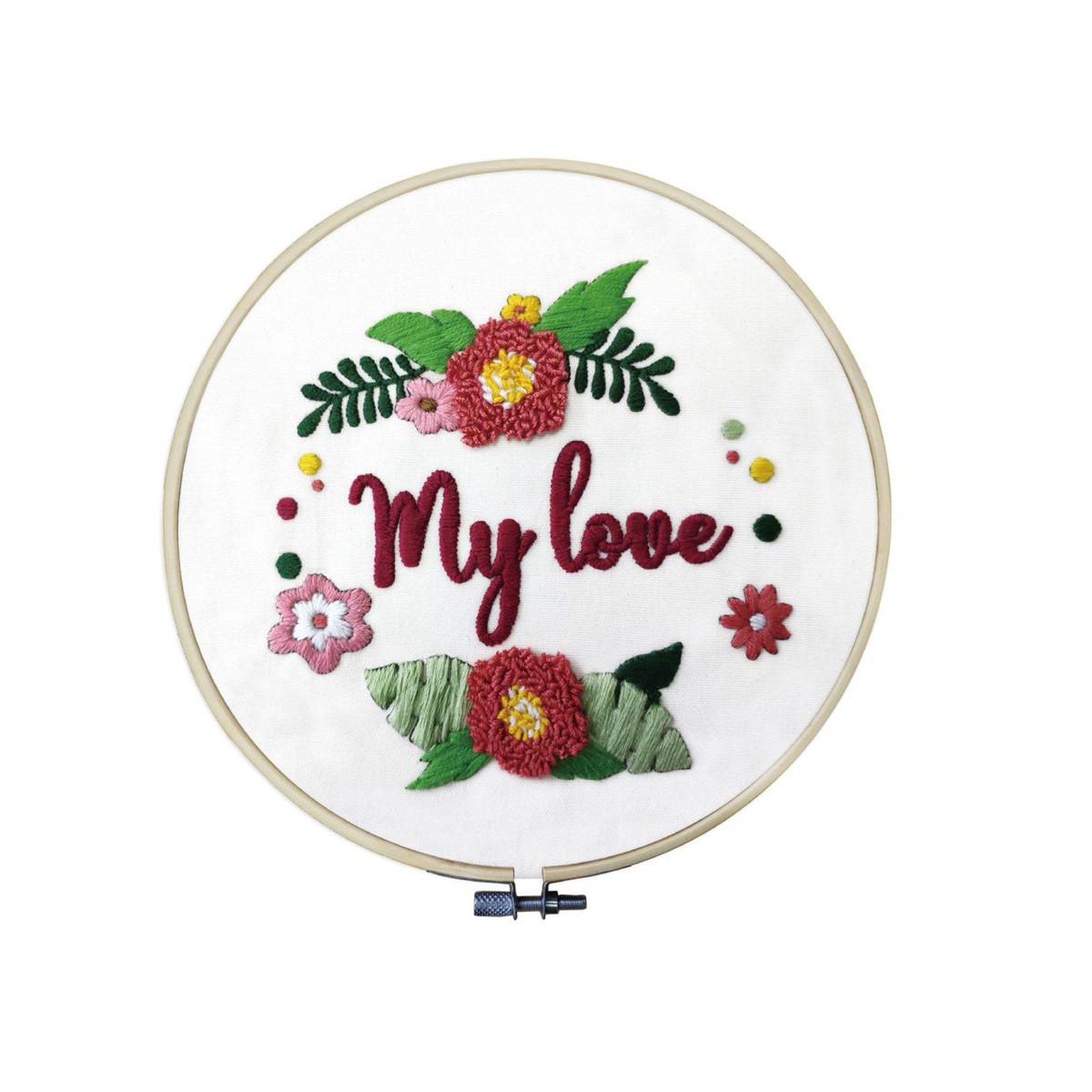 Voir la diapositive 2 : HOMEA Kit Complet Punch Needle  My Love  21cm Blanc
